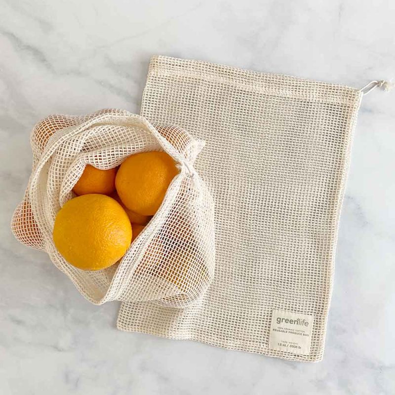 Organic Cotton Reusable Produce Bags (Set of 2) - Image 5