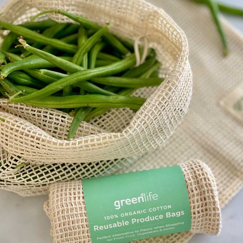 Organic Cotton Reusable Produce Bags (Set of 2) - Image 3